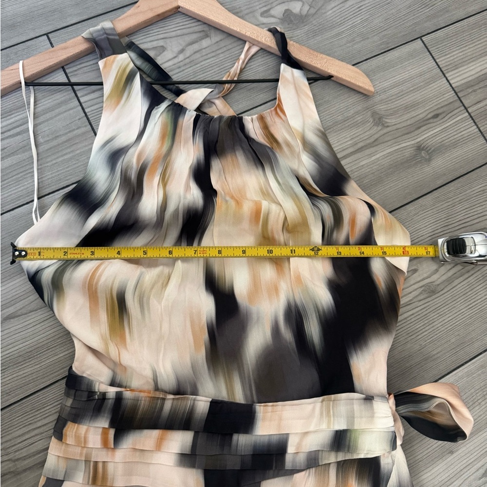 NWT $425 REISS [ 8 US ] Gisele Strappy Back Midi Dress in Smudge Print - Picture 9 of 11